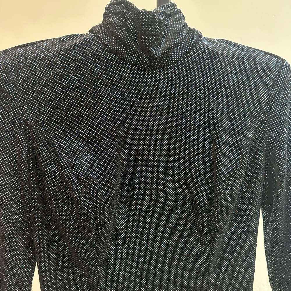 Jovani Sparkling Black Long Sleeve Dress - Picture 6 of 8